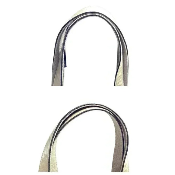 Storksak Noa Leather Diaper Bag Gray Crossbody Strap Double Handles Changing Pad - Picture 9 of 11